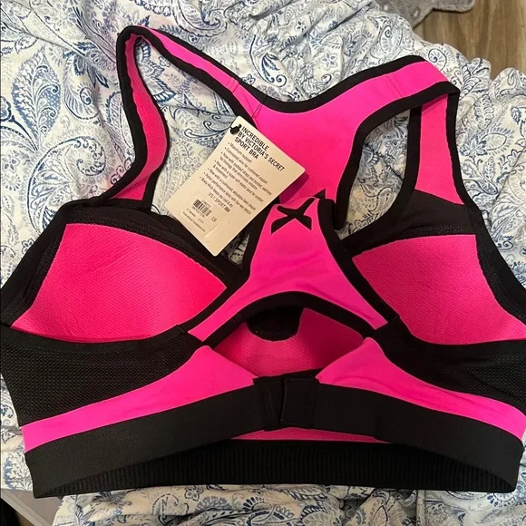 VSX Vibrant Pink and Black Sports Bra - Picture 5 of 5